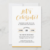 Sie hat es moderne Script Foto Abschluss Einladung (Rückseite)