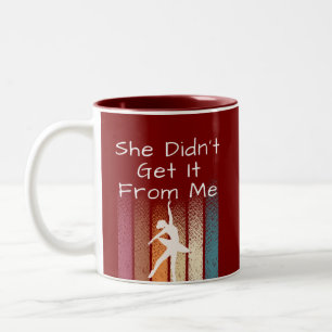 Sie hat es nicht von mir bekommen, lustiger Tanz Zweifarbige Tasse