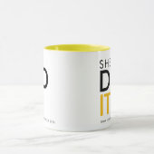 Sie hat es Schwarz Gelb Abschlussgeschenk Tasse (Zentrum)