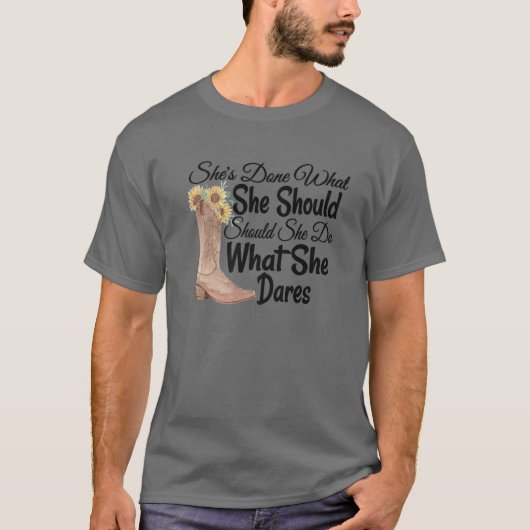 Sie hat getan, was sie tun sollte, was sie tun sol T-Shirt (Vorderseite)