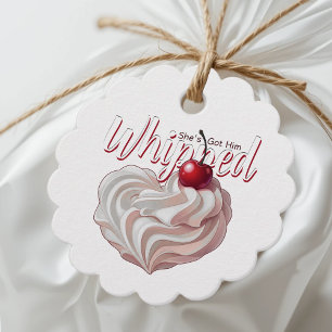 Sie hat ihm das Brautparty Cream Cherry Got Geschenkanhänger