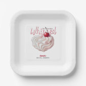 Sie hat ihm das Brautparty Cream Cherry Got Pappteller (Vorderseite)