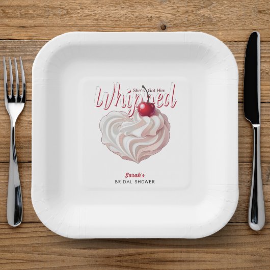 Sie hat ihm das Brautparty Cream Cherry Got Pappteller