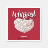 Sie hat ihm das Brautparty Cream Cherry Got Serviette (Vorderseite)