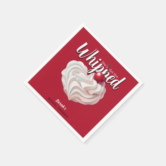 Sie hat ihm das Brautparty Cream Cherry Got Serviette (Ecke)