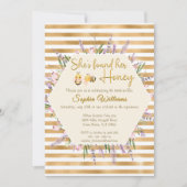 Sie hat ihr Brautparty aus honiggoldenen Streifen Einladung (Vorderseite)