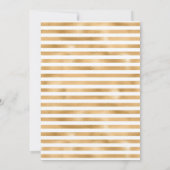 Sie hat ihr Brautparty aus honiggoldenen Streifen Einladung (Rückseite)