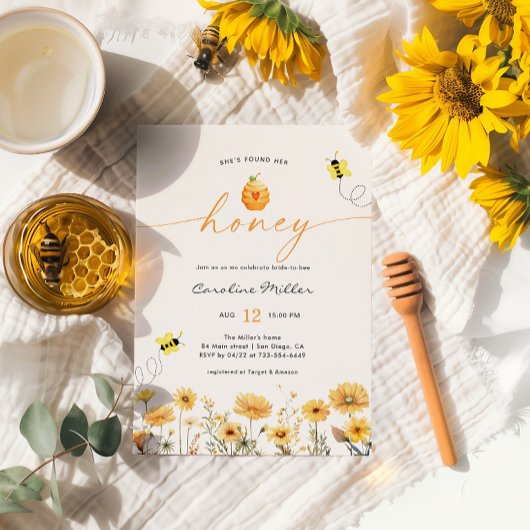 Sie hat ihr Honey Bee Brautparty gefunden Einladung