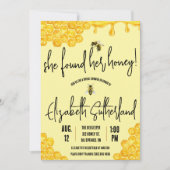 Sie hat ihr Honig gefunden! Biene, Honey, Brautpar Einladung (Vorderseite)