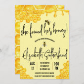Sie hat ihr Honig gefunden! Biene, Honey, Brautpar Einladung (Vorne/Hinten)