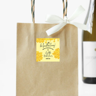 Sie hat ihr Honig gefunden! Honeybee Bridal Favor Runder Aufkleber