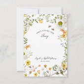 Sie hat ihr honiggelbes Brautparty gefunden Dankeskarte (Rückseite)