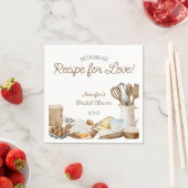 Sie hat ihr Rezept für Liebe gefunden! Brautparty Serviette (Beispiel)