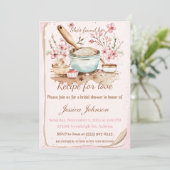 sie hat ihr Rezept gefunden, Küchen Brautparty inv Einladung (Stehend Vorderseite)