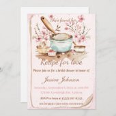 sie hat ihr Rezept gefunden, Küchen Brautparty inv Einladung (Vorne/Hinten)