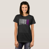 Sie hat ihre Fahne "Pronos Asexual Pride" Barcode T-Shirt (Vorne ganz)