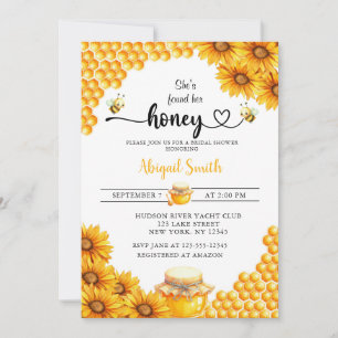 SIE HAT IHRE HONEY BRIDAL SHOWER EINLADUNG GEFUNDE