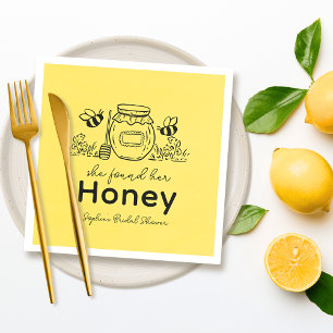 Sie hat ihre Honey Handgezeichnete Brautparty Serviette
