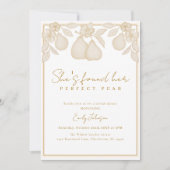 Sie hat ihre perfekte Birne gefunden | Gold-Brautp Einladung (Vorderseite)