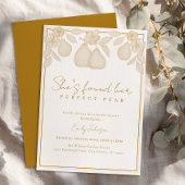 Sie hat ihre perfekte Birne gefunden | Gold-Brautp Einladung