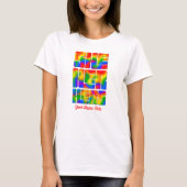 Sie hat ihre Pronouns-Rainbow-Gefärbte Krawatte T-Shirt (Vorderseite)