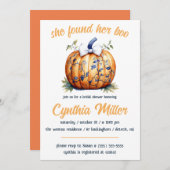 Sie hat ihren Boo gefunden! Halloween Themed Braut Einladung (Vorne/Hinten)