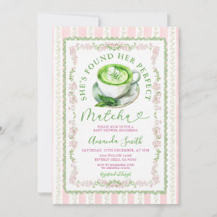 Sie hat ihren perfekten Matcha-Junggesellinnenabsc Einladung