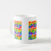 Sie hat ihren Pronouns-Regenbogen Kaffeetasse (Vorderseite Links)