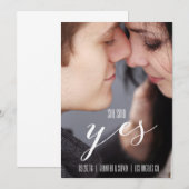 SIE HAT JA GESAGT | MODERNE FOTO SAVE THE DATE (Vorne/Hinten)