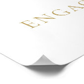 Sie hat Ja Verlobungsfeier Gold Willkommensschild Poster (Ecke)