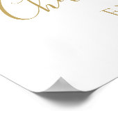Sie hat Ja Verlobungsfeier Gold Willkommensschild Poster (Ecke)
