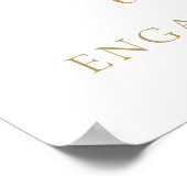 Sie hat Ja Verlobungsfeier Gold Willkommensschild Poster (Ecke)