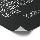 Sie hat keine Angst schlechte Nachrichten Psalm 11 Poster (Ecke)