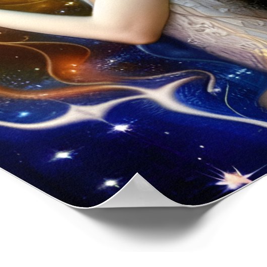 Sie hat Rainbow Starlight Digital Art Poster (Ecke)