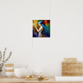 Sie hat Rainbow Starlight Digital Art Poster (Küche)
