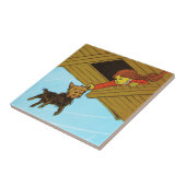 Sie hat sich am Ohr gefangen Fliese (Seite)