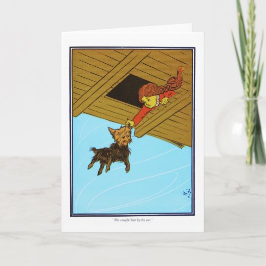 Sie hat sich am Ohr gefangen Karte (Vorderseite)