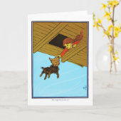 Sie hat sich am Ohr gefangen Karte (Gelbe Blume)