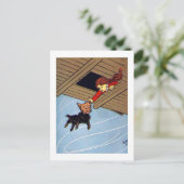 Sie hat sich am Ohr gefangen Postkarte (Stehend Vorderseite)