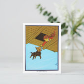 Sie hat sich am Ohr gefangen Postkarte (Stehend Vorderseite)