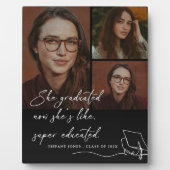 Sie hat Super Educated Foto Abschluss Fotoplatte (Vorderseite)