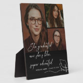 Sie hat Super Educated Foto Abschluss Fotoplatte (Seite)