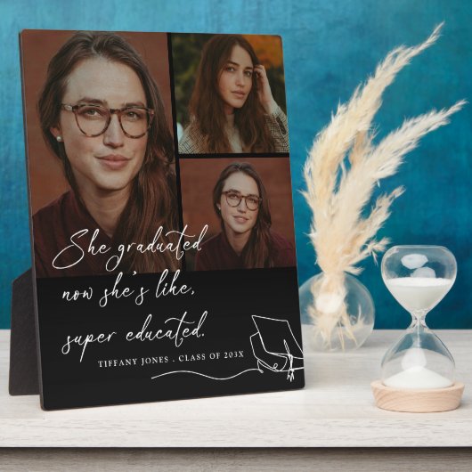 Sie hat Super Educated Foto Abschluss Fotoplatte (Seite)