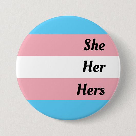 Sie hat Transgender-Pride Button (Vorderseite)