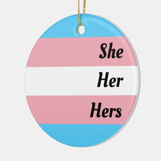 Sie hat Transgender-Pride Keramik Ornament (Links)