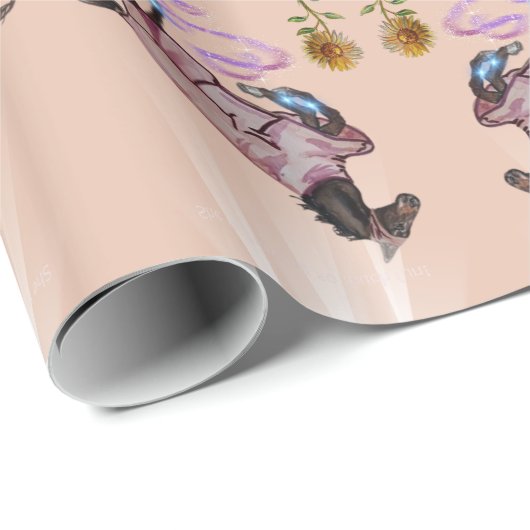 sie hat zu viel Spaß! Geschenkpapier (Rolleneckpunkt)