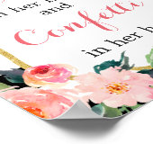 Sie hatte einen Cocktail in der Hand Konfetti im H Poster (Ecke)