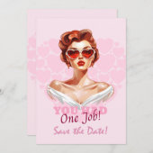 Sie hatten eine Arbeit Save The Date (Vorne/Hinten)