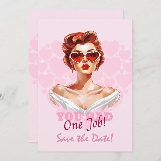 Sie hatten eine Arbeit Save The Date (Vorne/Hinten)