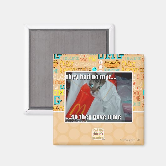 sie hatten kein Spielzeug Magnet (Vorderseite/Rückseite)